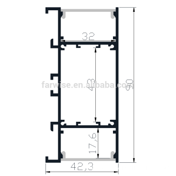 Customized aluminum extrusion profile with PC diffuser